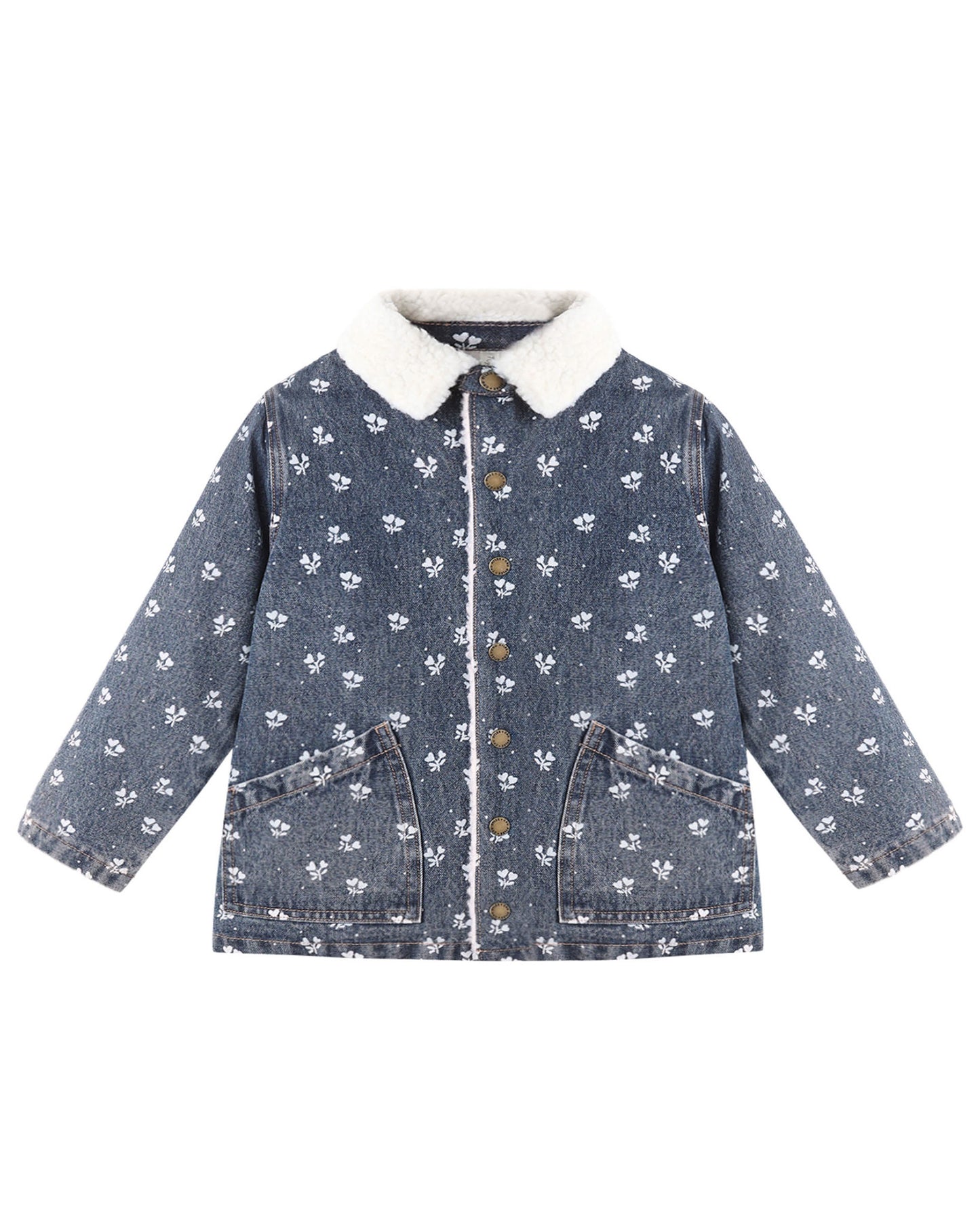 Long Chore Coat Heart Ditsy