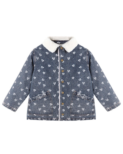 Long Chore Coat Heart Ditsy