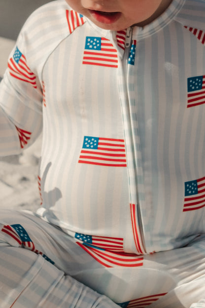 All American Zipper Romper