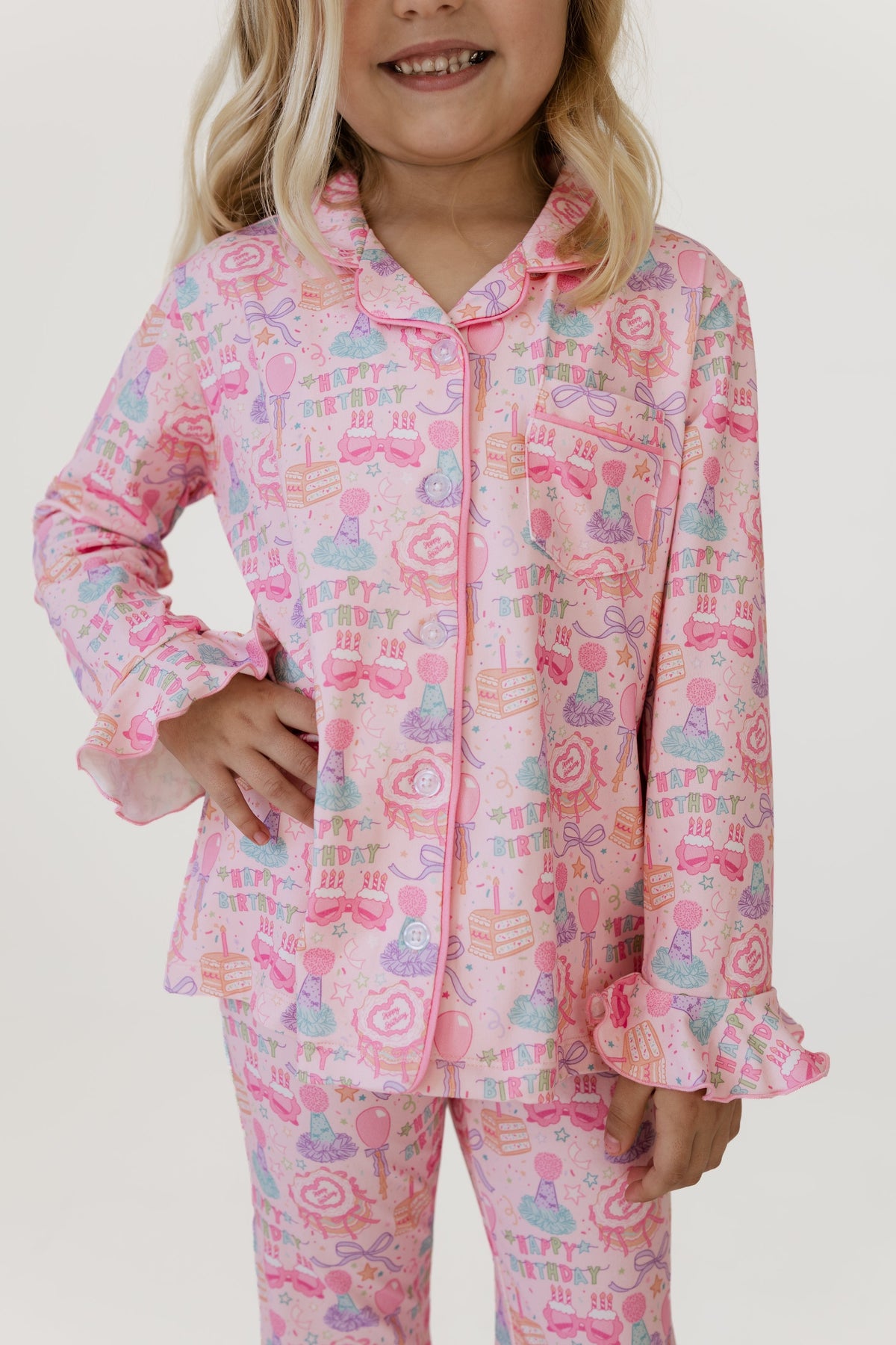 Birthday Girl Long Sleeve Ruffle Flare Set