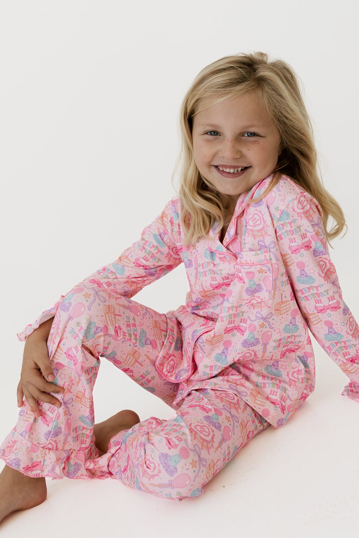 Birthday Girl Long Sleeve Ruffle Flare Set