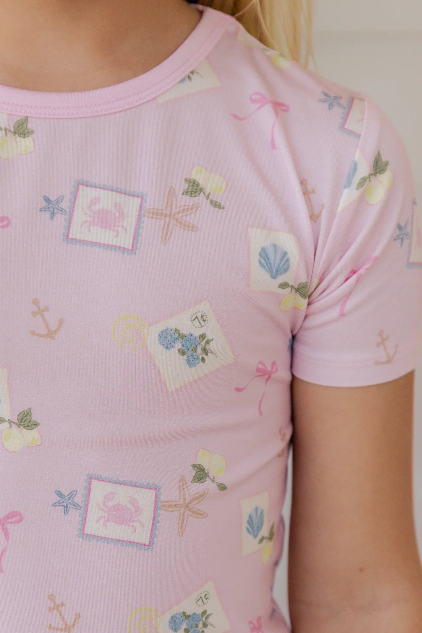Little Coastal Notes Two Piece Short Set