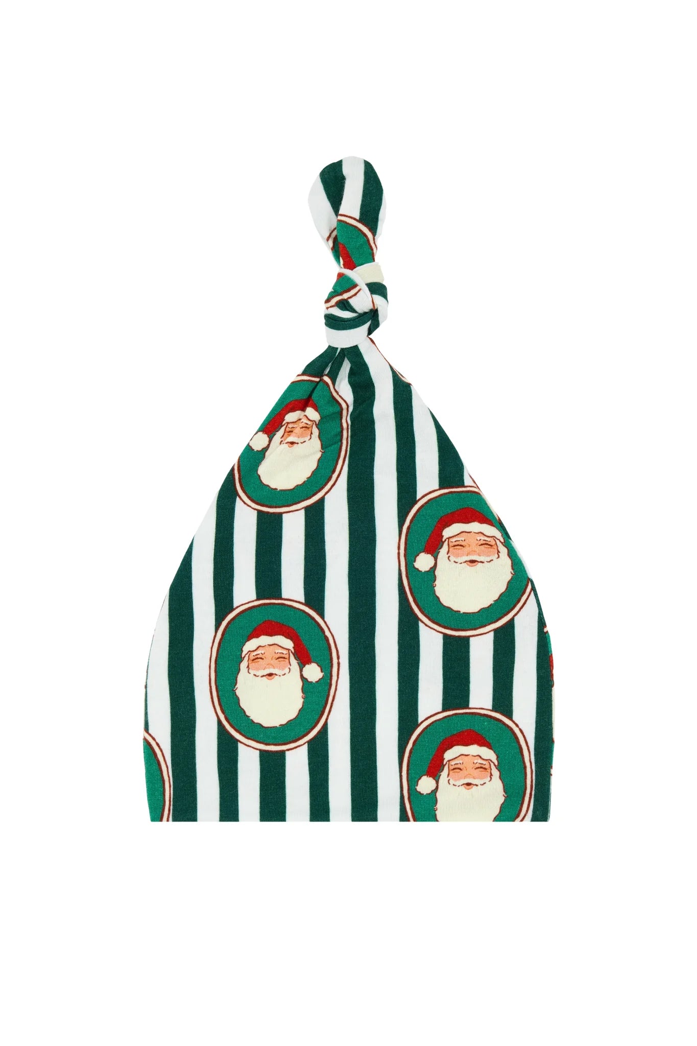 In My Jammers Green Santa Claus Lane bamboo newborn hat