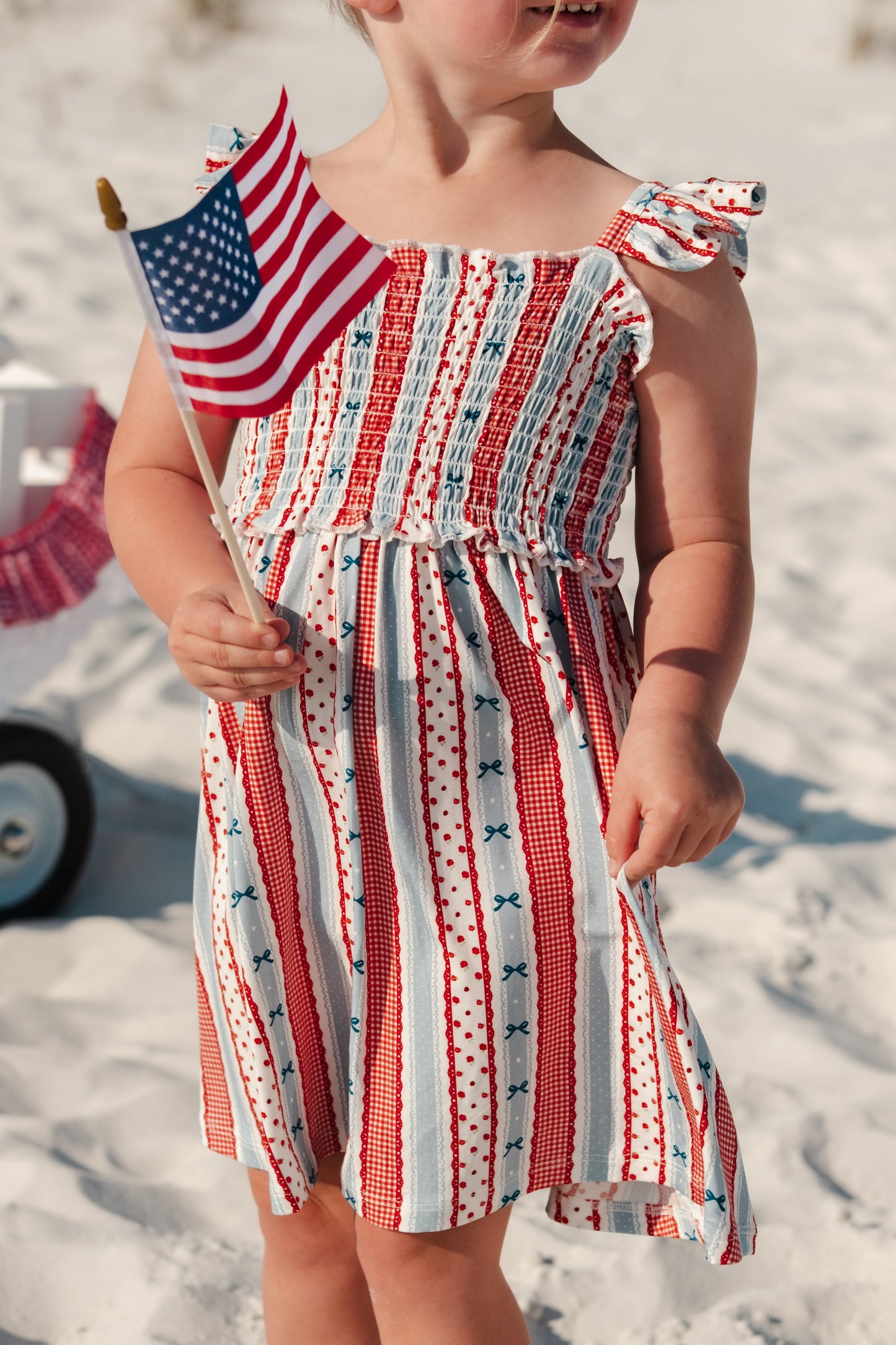 Heritage Striped Smocked Twirl Dress