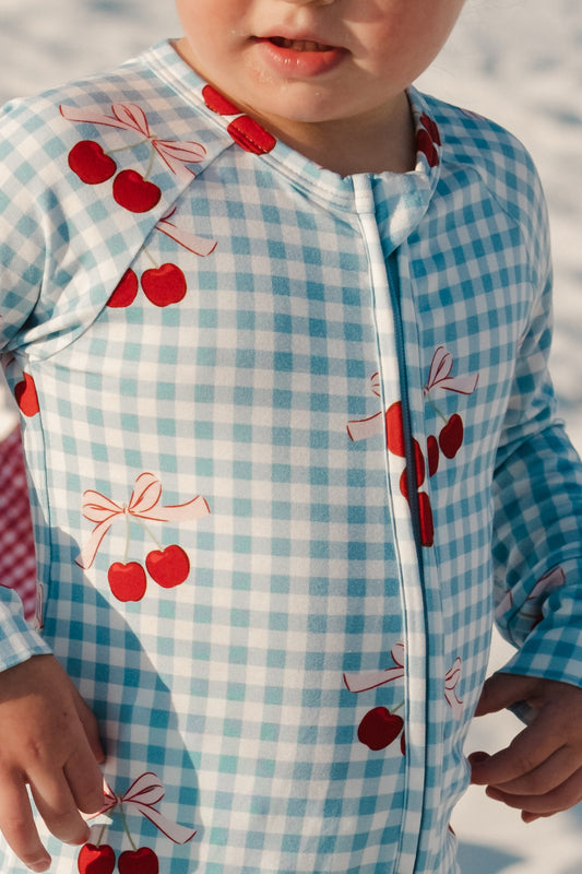 Little Cherry Zipper Romper