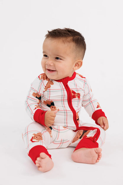 Cozy Christmas Bears Zipper Romper
