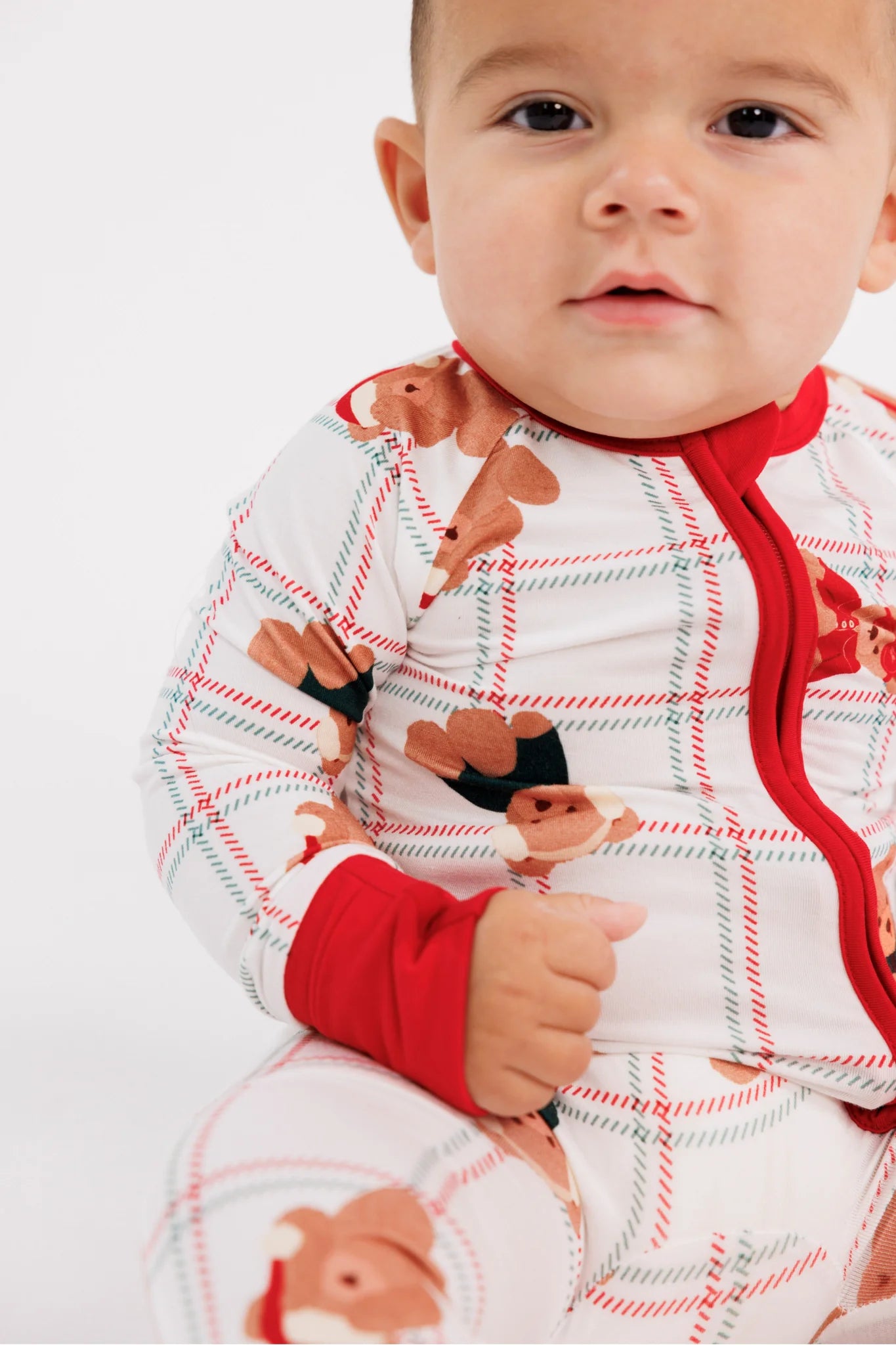 Cozy Christmas Bears Zipper Romper