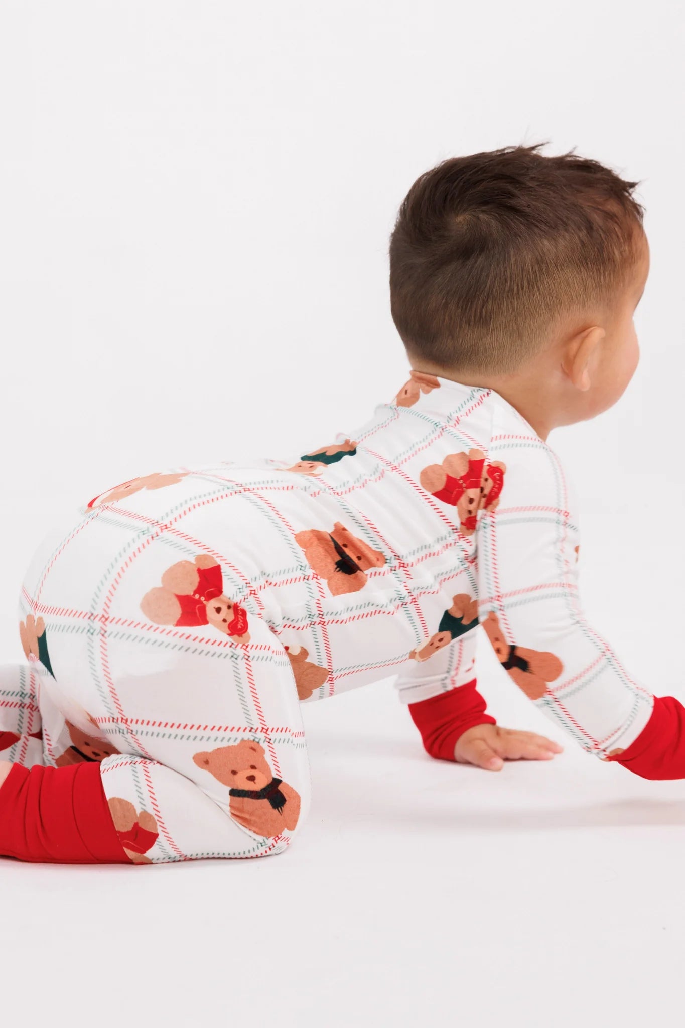 Cozy Christmas Bears Zipper Romper