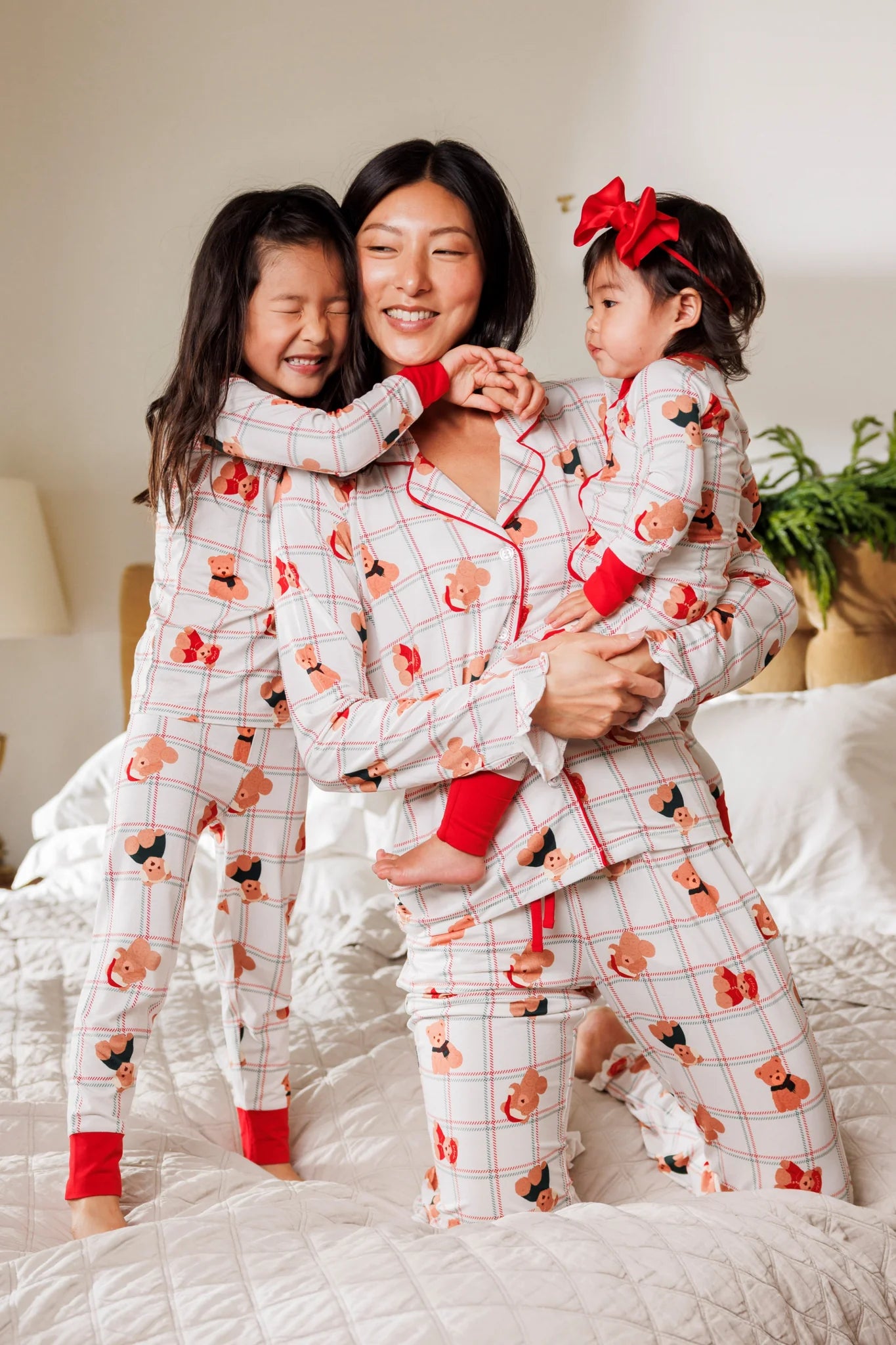 Cozy Christmas Bears Zipper Romper