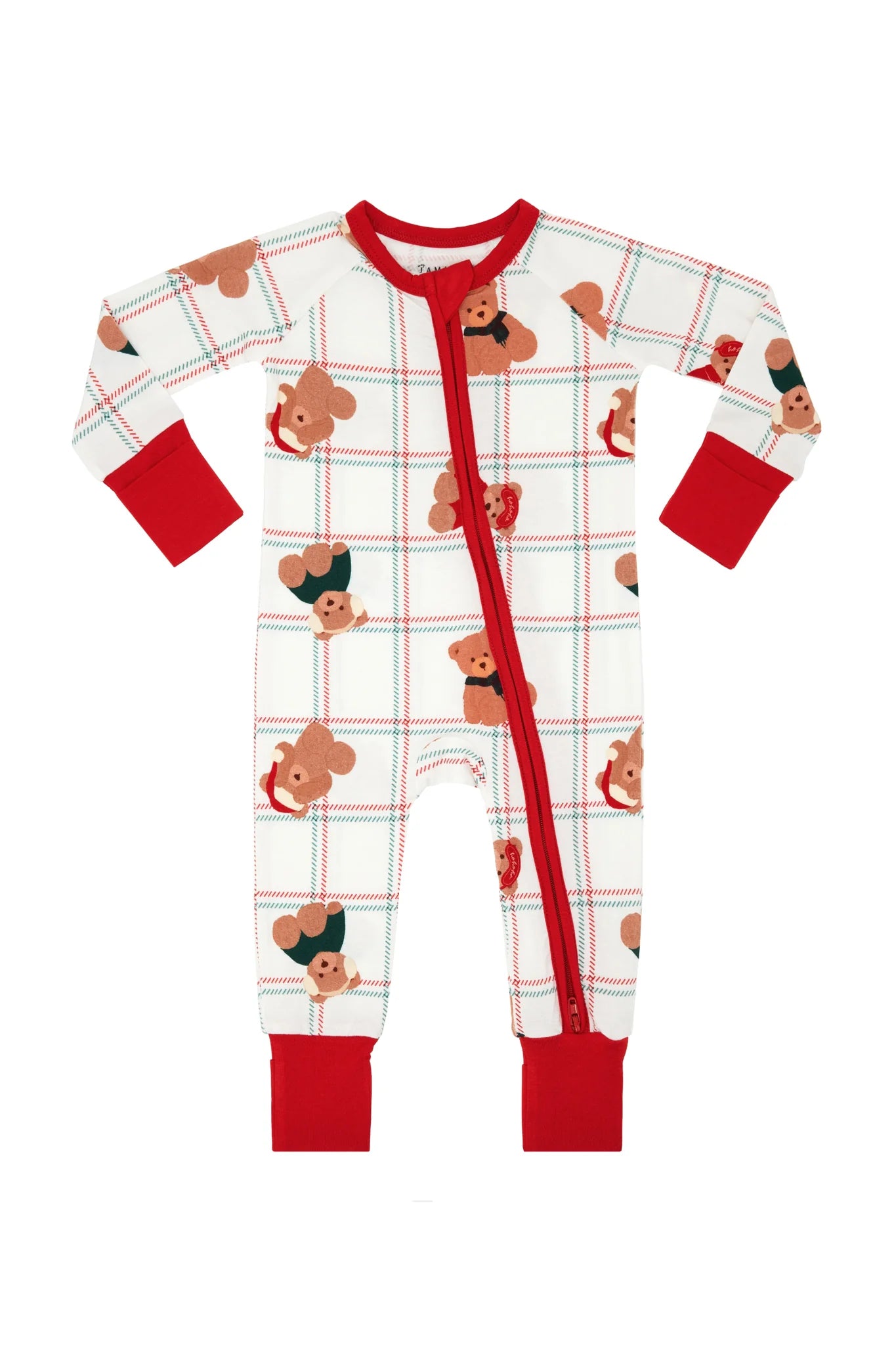 Cozy Christmas Bears Zipper Romper