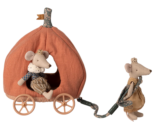 PREORDER - Maileg Pumpkin Carriage, Mouse (Available Early October)
