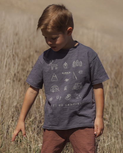 Let's Go Camping Raw Edge Tee
