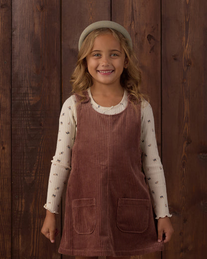 Odette Overall Dress Mulberry