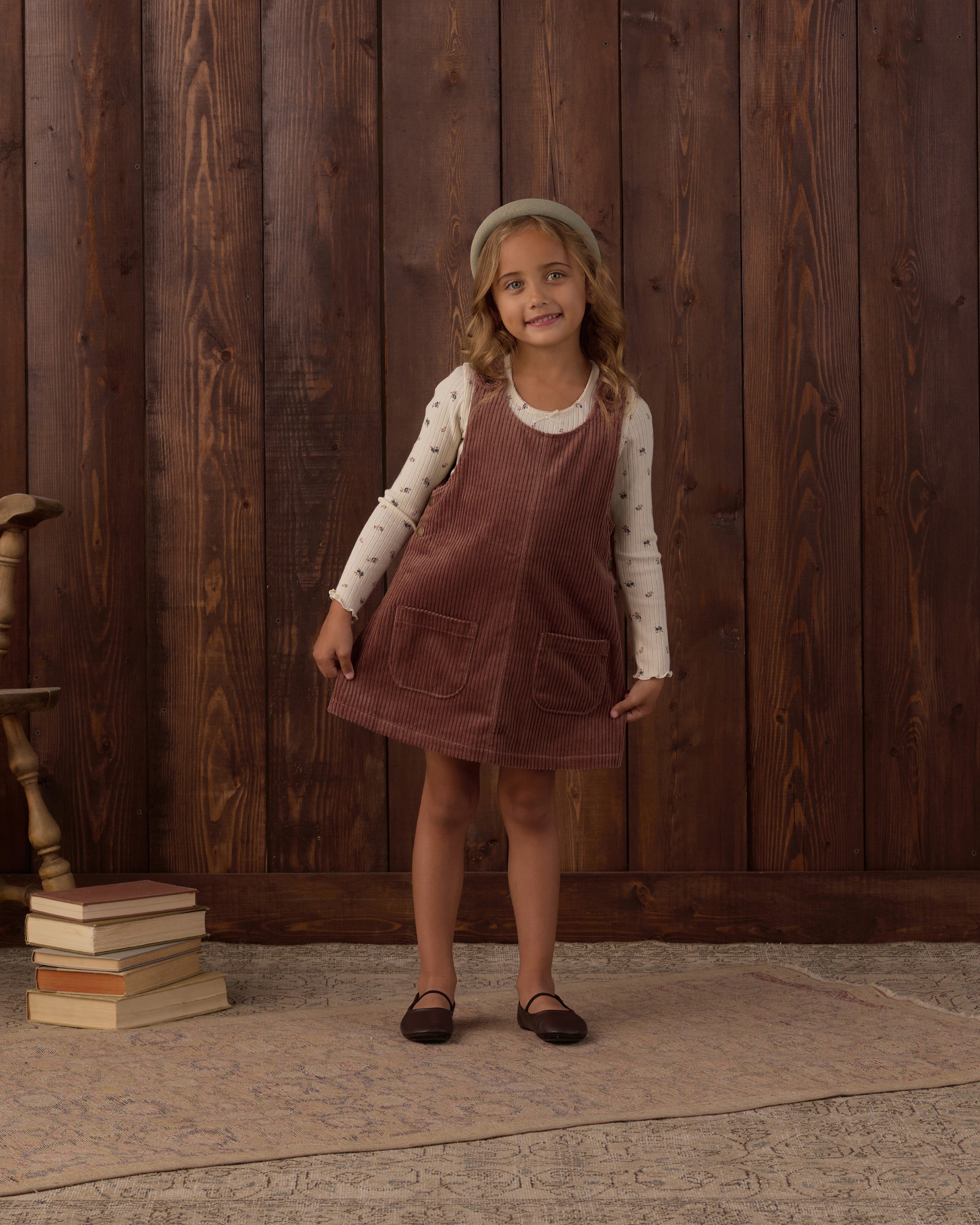 Odette Overall Dress Mulberry - view 6
