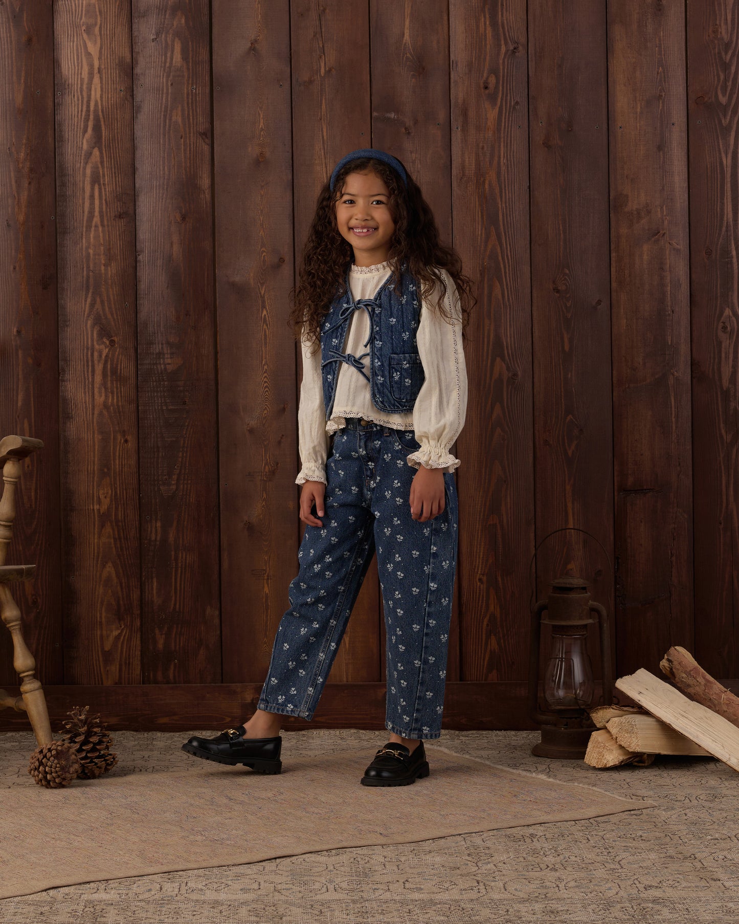 Barrel Pant Heart Ditsy