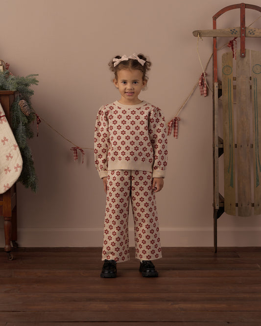 Jacquard Knit Set Poinsettia