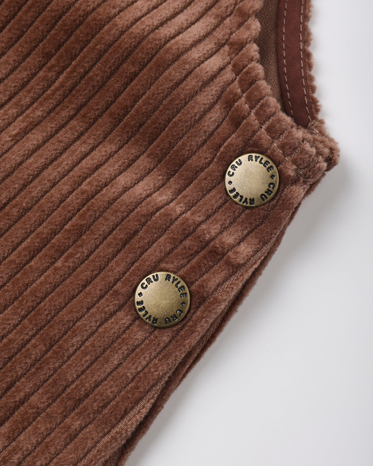 Rylee + Cru Odette Overall Dress in mulberry corduroy, additional product photo