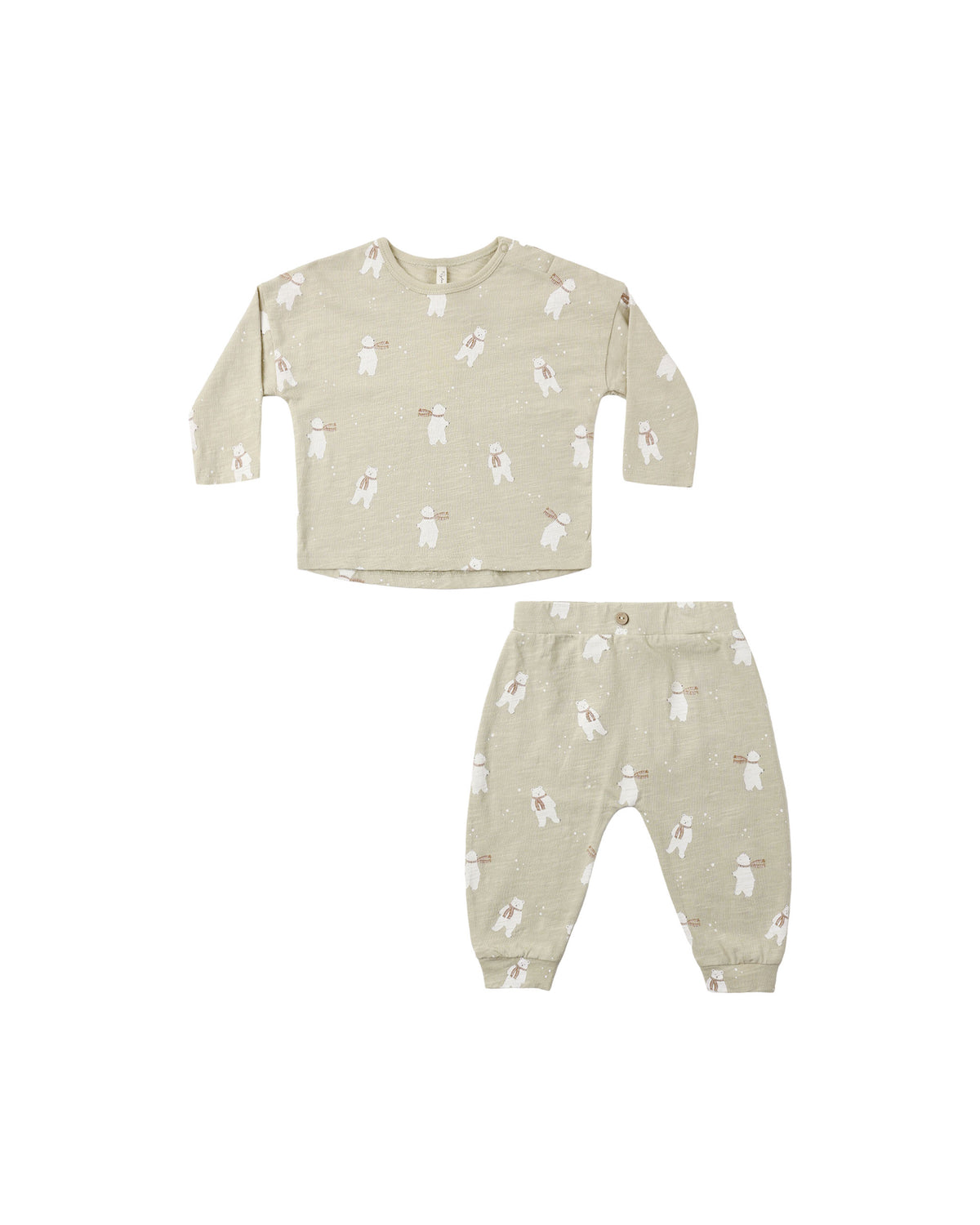 Rylee + Cru Long Sleeve Tee and Pant Set in the Polar Bears print