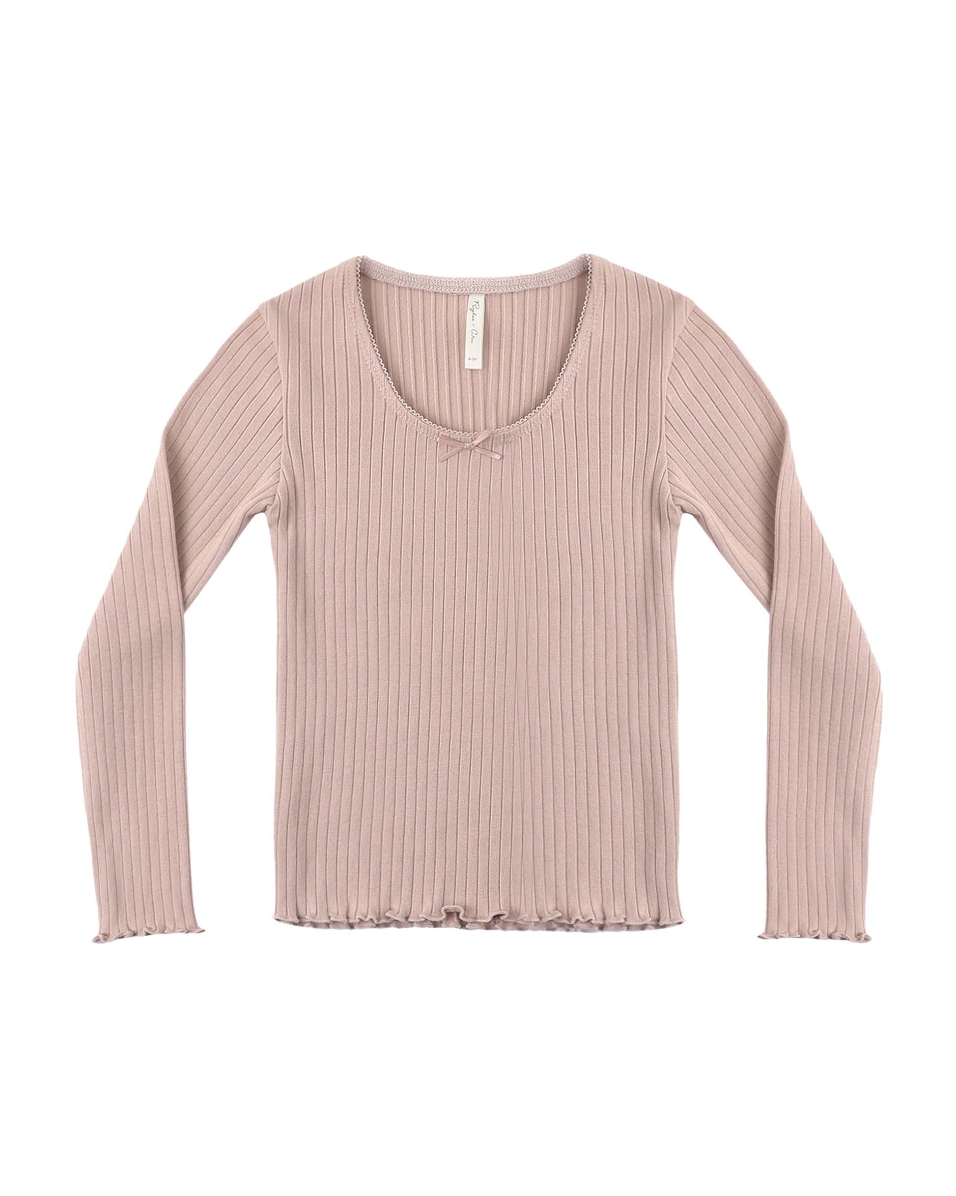 Ribbed Long Sleeve Rosewood