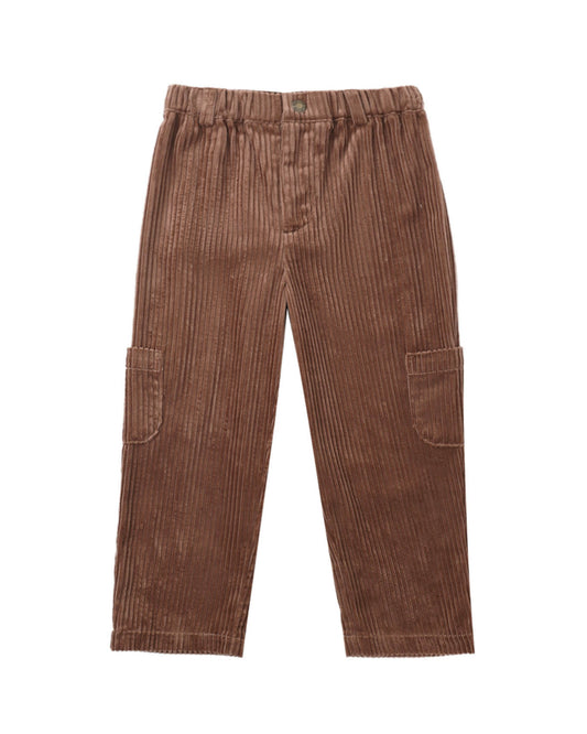 Rylee + Cru Relaxed Cargo Pant in mulberry, kids' cargo pants with side patch pockets
