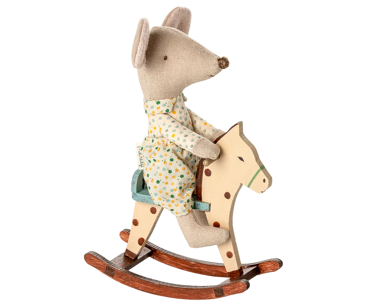 PREORDER - Rocking horse, Mouse - Spotted (Available Early September)