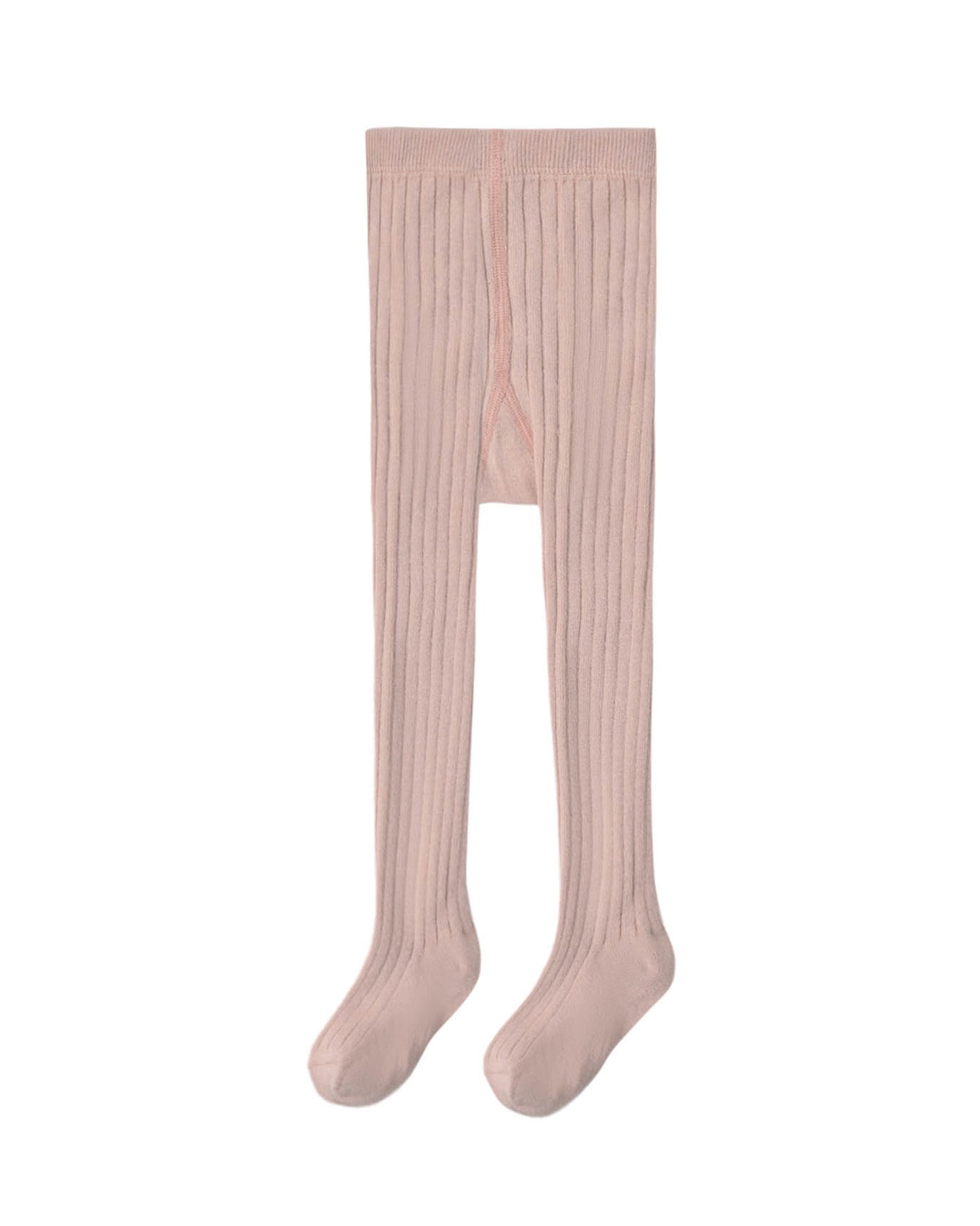 Pink ribbed tights on a white background