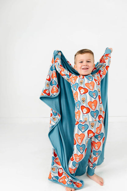 Blue Fur-Ever Valentine Two Piece Set