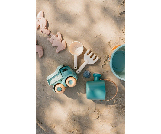 Sea Green Beach Bucket + Toy Set