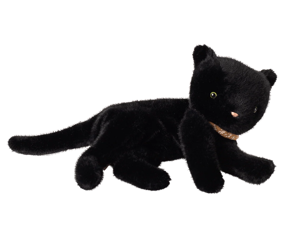 PREORDER - Sleeping kitten plush, Medium - Black (Available Mid November)