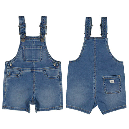 Soft Denim Short Overalls