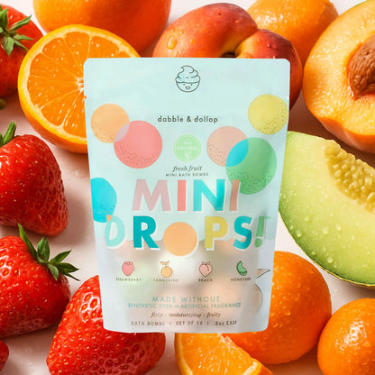 Mini Drops Bath Bombs - All-Natural Fresh Fruit