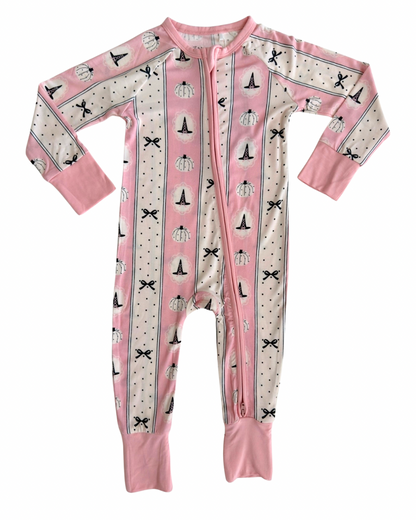 Pretty Little Pumpkin Zipper Romper