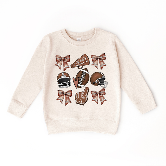 Football, Bows and Cheer Sweatshirt