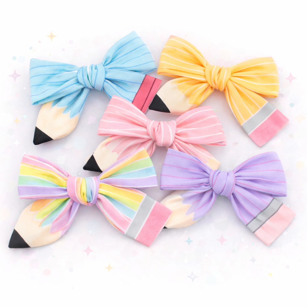 Doodles and Dreams Hair Bow - Yellow
