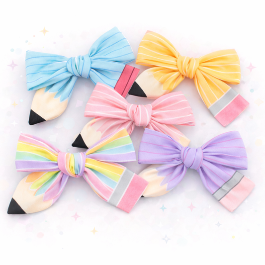 Doodles and Dreams Hair Bow - Yellow