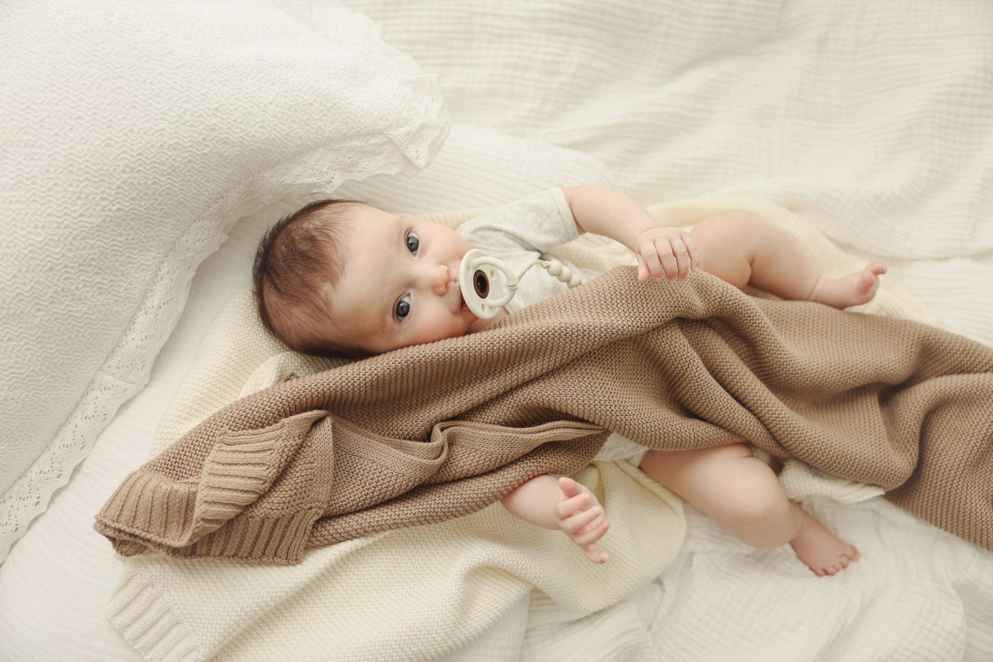 100% Organic Luxury Cotton Swaddle Receiving Baby Blanket