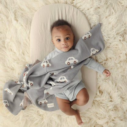 100% Luxury Cotton Baby Blanket - Cars