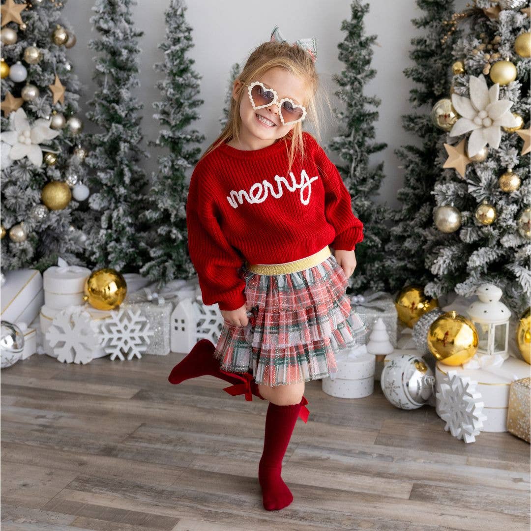 Christmas Plaid Tiered Tutu - Dress Up Skirt - Holiday Tutu 0-12M Christmas Plaid Tiered Tutu - Dress Up Skirt - Holiday Tutu 0-12M