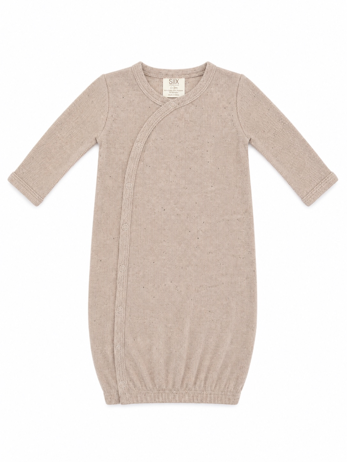 Tan speckle knotted baby gown - view 2