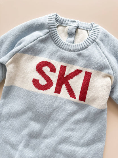 Ski Sweater Knit Baby Romper