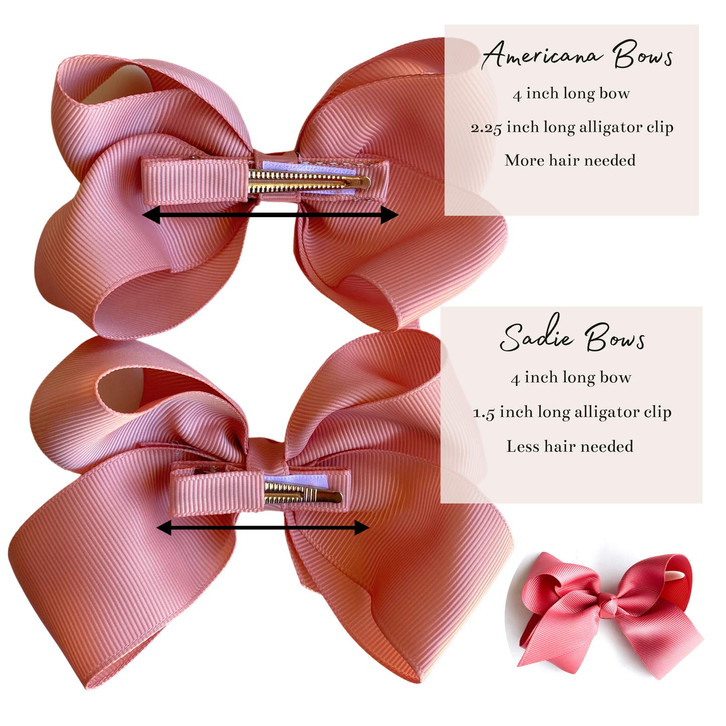 Sadie Grosgrain Ribbon Bow Alligator Hair Clip