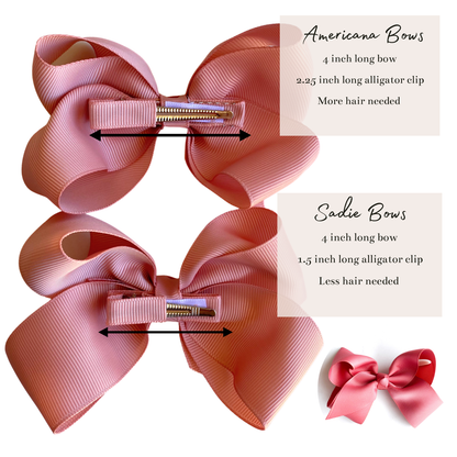 Sadie Grosgrain Ribbon Bow Alligator Hair Clip