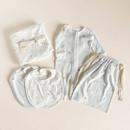 Honey Bee Organic Cotton Knit Swaddle Blanket