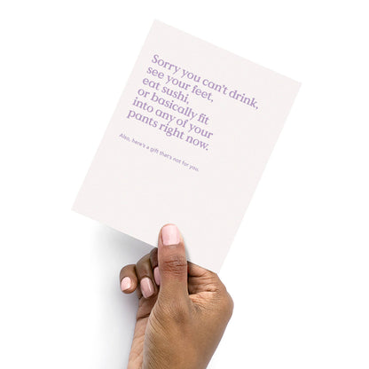 Sorry Funny New Baby Card