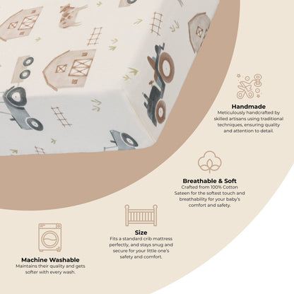 Charlie Farmhouse Goose Crib Fitted Sheet