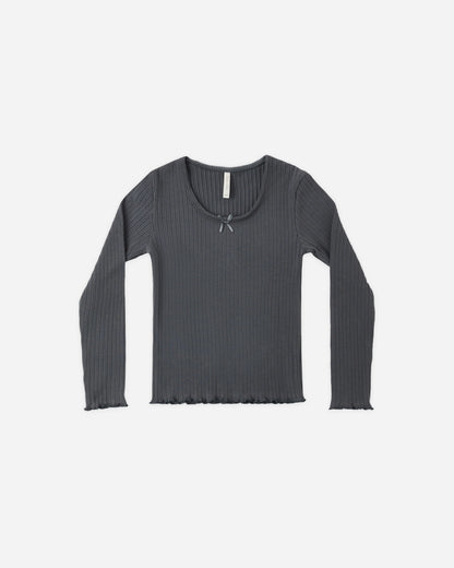 Ribbed Long Sleeve Midnight