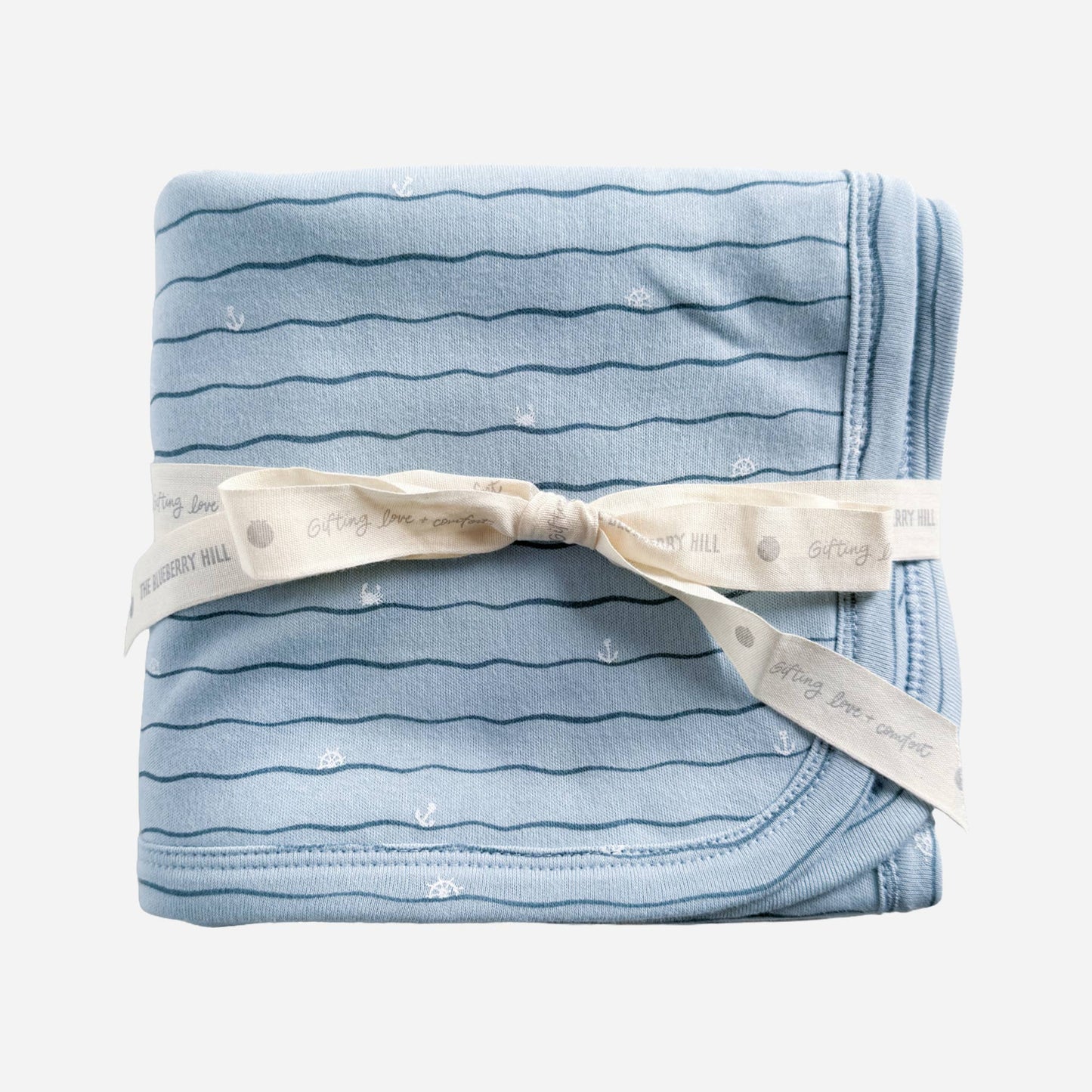 Ocean Waves Organic Cotton Hooded Baby Towel