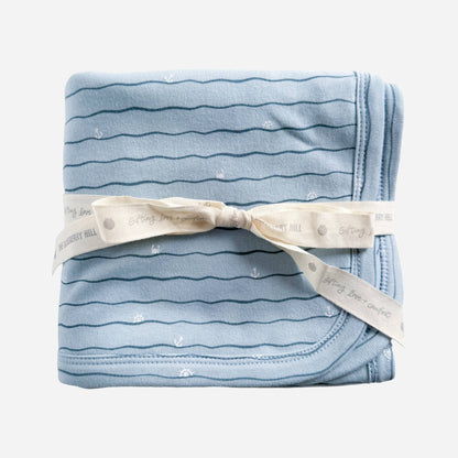 Ocean Waves Organic Cotton Hooded Baby Towel