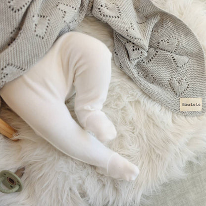 100% Luxury Cotton Swaddle Receiving Baby Blanket - Heart
