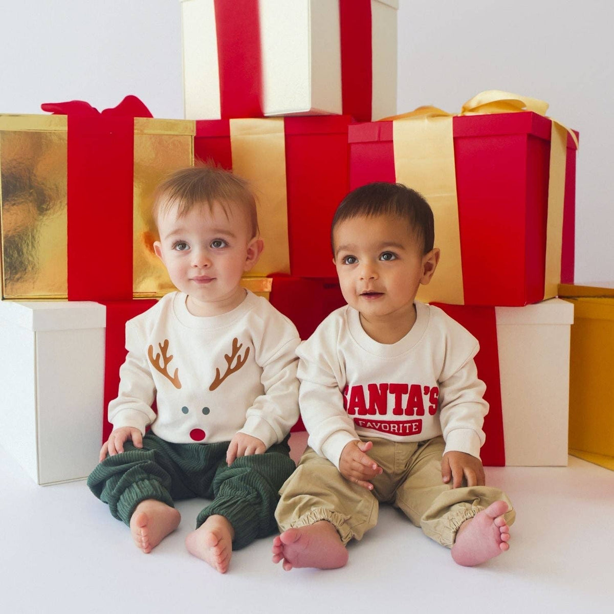 Red Nose Reindeer Christmas Long Sleeve Romper - view 4
